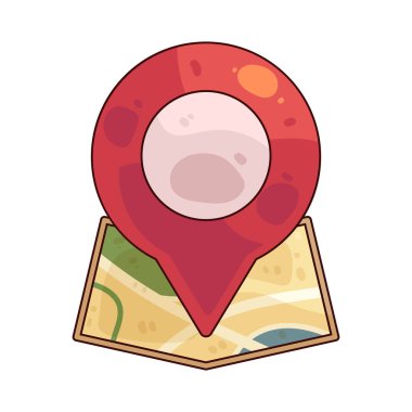 Pin işaretleyici, haritadaki belirli bir konumu belirlemek ve işaretlemek için kullanılan bir simgedir..