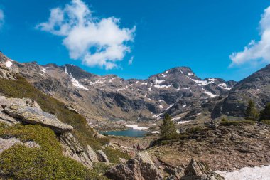 Tristania gölleri. Ordino dağlarında, Andorra 'da göller..