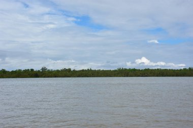 Bu görüntü, Bangladeş 'in Coxs Bazar bölgesinde akan Bakkhali Nehri' ni gösteriyor. Bölgeler sadece büyük nehir olduğundan, Maheshkhali Kanalı 'na girmeden önce Ramu ve Coxs Bazar kasabasını geçer..