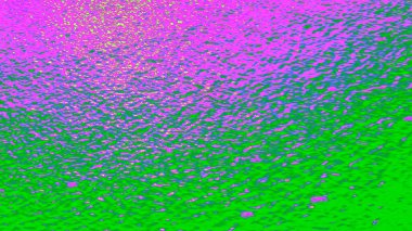 Soyut su yüzeyi arka planında canlı yeşil, mavi ve morumsu su dokulu suya yansıyan ışık yansımaları sonucu oluşan renk değişimleri var. Tasarım geçmişi, afişler, duvar kağıtları, dijital sanat eserleri için modern, gerçek dışı bir görsel..