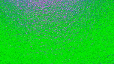 Soyut su yüzeyi arka planında canlı yeşil, mavi ve morumsu su dokulu suya yansıyan ışık yansımaları sonucu oluşan renk değişimleri var. Tasarım geçmişi, afişler, duvar kağıtları, dijital sanat eserleri için modern, gerçek dışı bir görsel..