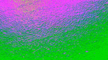 Soyut su yüzeyi arka planında canlı yeşil, mavi ve morumsu su dokulu suya yansıyan ışık yansımaları sonucu oluşan renk değişimleri var. Tasarım geçmişi, afişler, duvar kağıtları, dijital sanat eserleri için modern, gerçek dışı bir görsel..