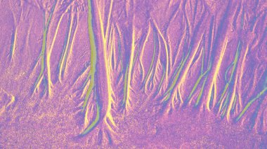 Abstract purple background with iridescent light reflections forming flowing vertical textures. A modern, artistic surface suitable for premium design backgrounds, wallpapers, banners, digital artwork, and creative visual compositions.