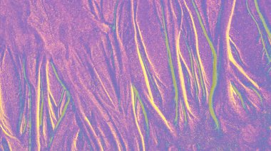 Abstract purple background with iridescent light reflections forming flowing vertical textures. A modern, artistic surface suitable for premium design backgrounds, wallpapers, banners, digital artwork, and creative visual compositions.