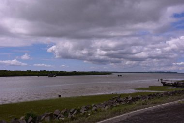 Parktaki nehrin güzel manzarası