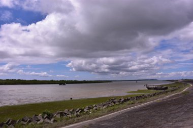 Güzel deniz manzarası ve okyanus.
