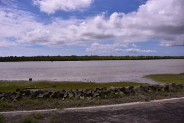 Deniz kıyısının güzel manzarası