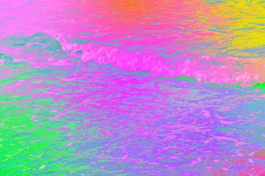 Canlı neon pembe ve sarı su yüzeyinde akıcı sıvı dokusu, yumuşak dalgaları ve parlak yansımaları var. Modern arka planlar, dijital sanat eserleri, markalaşma ve yaratıcı tasarım projeleri için ideal.