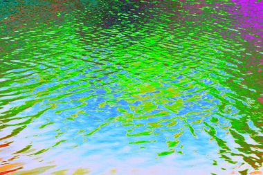 Canlı dalgalanmalar ve renkli yansımalarla soyut su yüzeyi akışkan organik desenler oluşturuyor. Doğal hareket ve ışık modern arka planlar, yaratıcı tasarım, marka görselleri ve kavramsal çevre için uygun dinamik bir doku oluşturur.