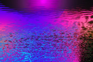 Suyun yansıması olan neon soyut arkaplan