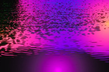 neon renkli su yüzeyi