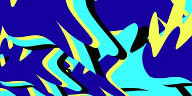 Elle çizilmiş dalgalarla kusursuz desen. vektör illüstrasyonu.