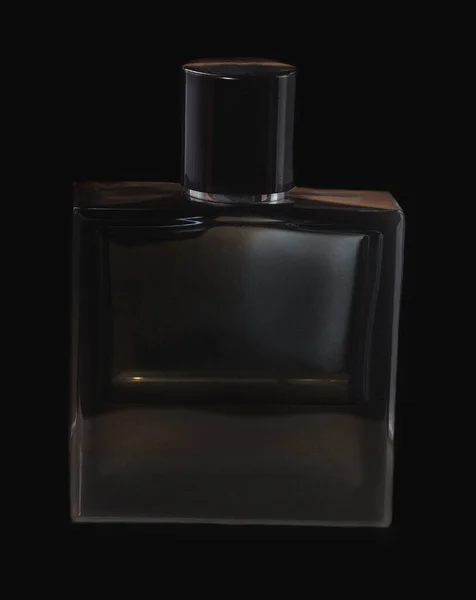 Perfume Masculino Garrafa Sobre Fundo Preto — Fotografia de Stock