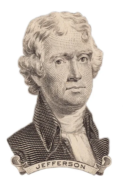 Retrato Del Presidente Estadounidense Thomas Jefferson —  Fotos de Stock