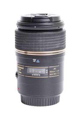 Moskova, Rusya 18 Nisan 20.2021 Tamron SP 90mm f 2.8 kamera lensi.