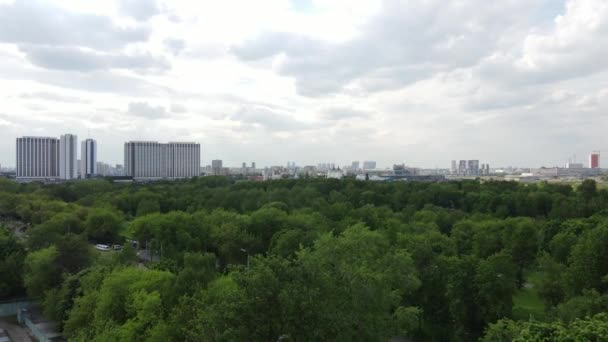 Vue Aérienne Des Garages Pour Voitures Dans Zone Industrielle Moscou — Video