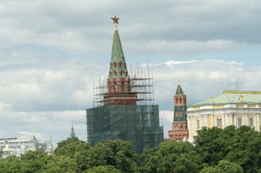 Moskova Kremlin 'in restorasyonu.