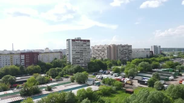 Widok z lotu ptaka na miasto Moskwa w letni dzień — Wideo stockowe
