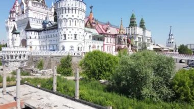 İzmailovsky Kremlin 'in hava aracı görüntüsü, Moskova, Rusya