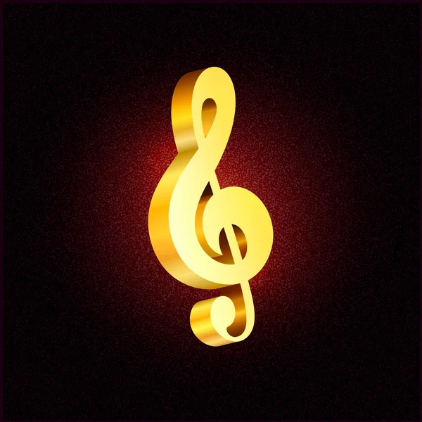 vektör altın tiz nota anahtarı