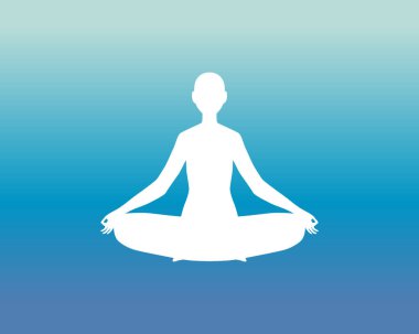 Bu bir yoga poz siluetinin çizimi..