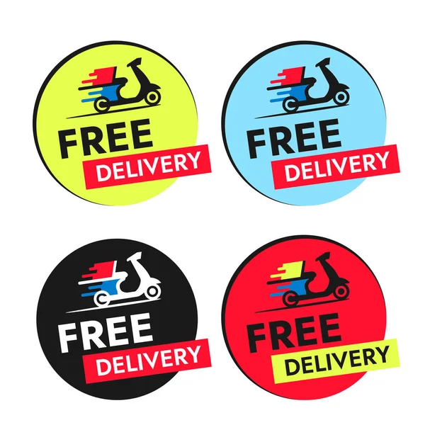 Mobilet silueti ile dört farklı renkte düz simgelerden oluşan online alışveriş seti