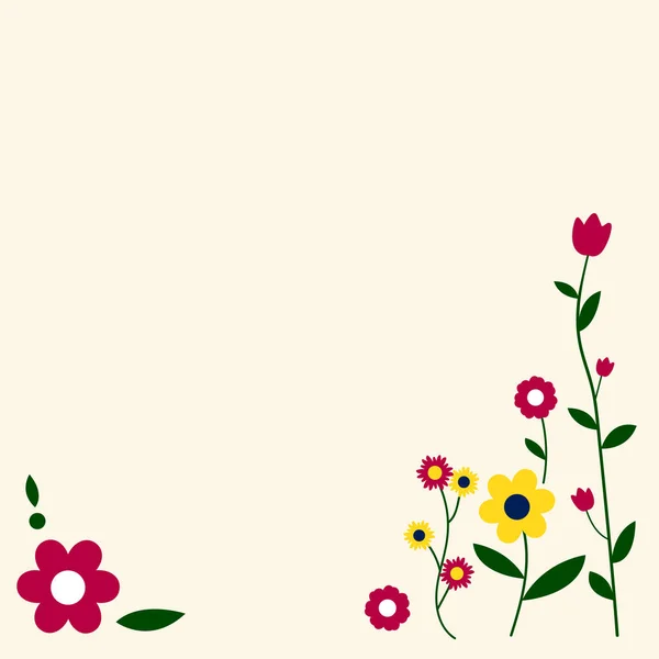 Tasarım dekorasyonları için çiçek çerçeveli güzel bir vektör arkaplanı