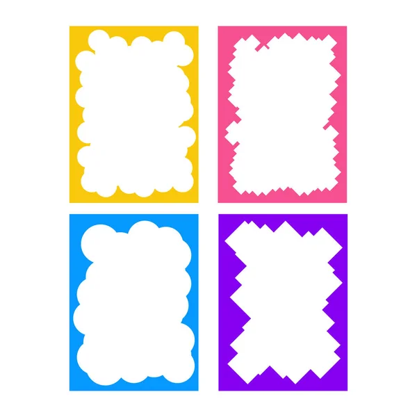 Kartlarınız için renkli soyut çerçeveler kümesi