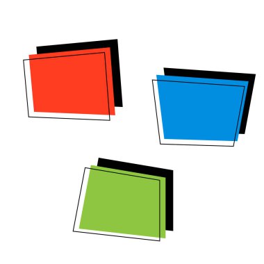 Siyah çerçevedeki yazılar için üç sayfa