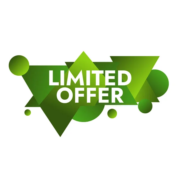 Yeşil vektör geometrik düz teklif pankartı