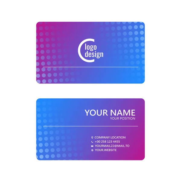 Mavi pembe havalı modern çalışan kartviziti tasarımı şeffaf arkaplan üzerinde gradyan