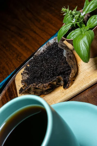 Pandulce, conchas ve kahve ile Meksika kahvaltısı.