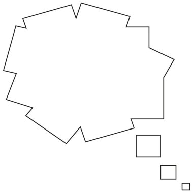 Konuşma balonu illüstrasyonu metin ve yaratıcı tasarım elementleri için boş bir alan sunar. EPS 10