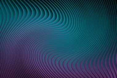 Büyüleyici bir soyut arka plan. Dönen çizgiler, büyüleyici bir deniz mavisi ve moru gradyanı. Bu dinamik tasarım bir hareket ve derinlik hissi yaratır..