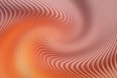 Göz alıcı soyut bir gradyan arka plan sıcak turuncu ve kahverengi renkli dalgalı çizgiler içerir. Dinamik tasarım görsel olarak çekici ve çağdaş bir estetik yaratıyor..