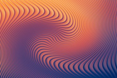 Bu soyut arka plan, turuncu ve koyu mor eğimli dalgalı çizgiler sergiliyor. Modern ve sanatsal bir tasarım. Çeşitli yaratıcı projeler için mükemmel..