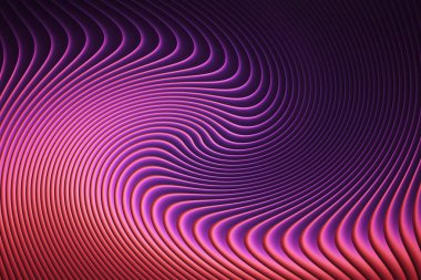 Değişik yaratıcı projeler için pürüzsüz ve dinamik bir doku sağlayan mor ve pembe tonlarında kıvrımlı çizgiler içeren canlı ve soyut bir arkaplan.