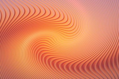 Girdap çizgileri olan canlı turuncu soyut bir arkaplan dinamik ve görsel olarak çekici bir tasarım yaratır. Yumuşak eğim etkisi resme derinlik ve boyut ekler.