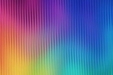 Görsel olarak çarpıcı bir arka plan. Canlı bir gökkuşağı gradyanı var. Dikey çizgileri ve bulanık bir etkisi var..