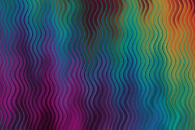 Bu canlı resim dalgalı çizgiler sergiliyor. Renkli ve dinamik bir arkaplan tasarımı yaratıyor. Herhangi bir projeye veya sunuma modern bir dokunuş eklemek için mükemmel..