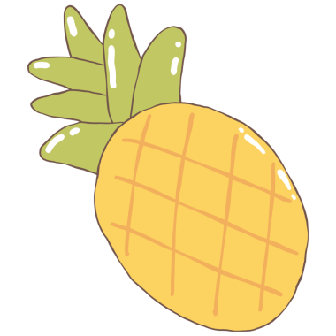 Ananas Meyve kutsal kişilerin resmi, vektör çizim