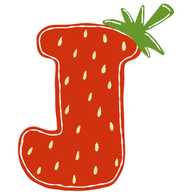 karikatür harfi j beyaz üzerine izole