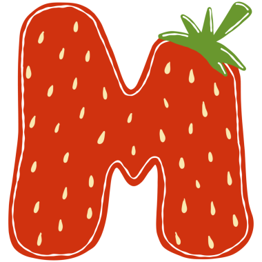 m harfi, illüstrasyon, beyaz arkaplan üzerindeki vektör