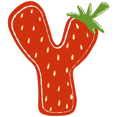 Çileğin x harfi çilek çizimi