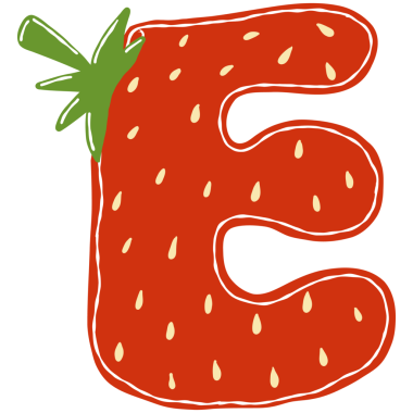 Çileğin x harfi çilek çizimi