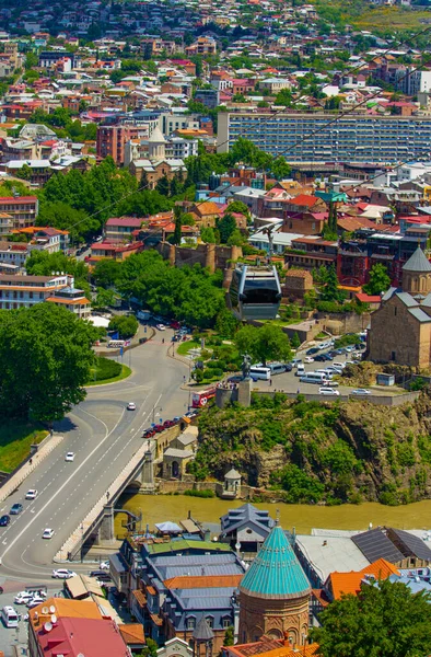 Gürcistan 'ın Tiflis kentindeki hava manzarası