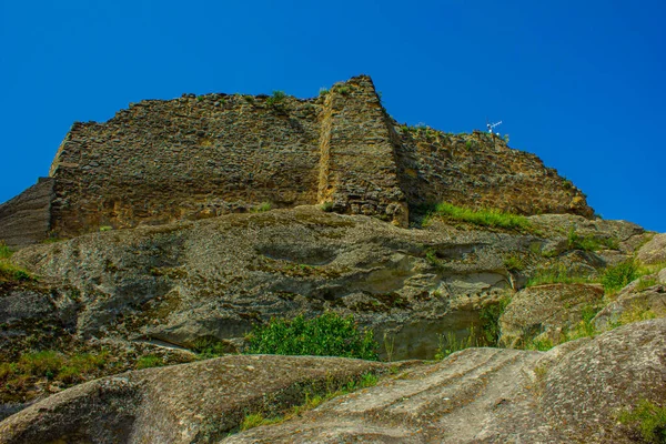 Georgia 'daki eski şehrin harabesi.