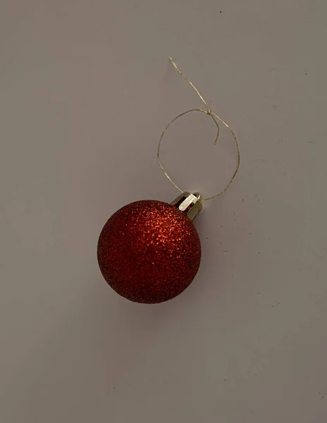 Close-up view on red Christmas ball