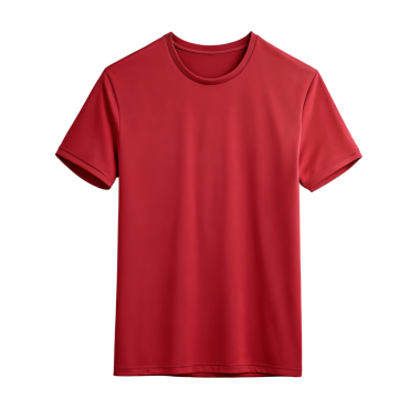 Red t-shirt is perfect for apparel mockups and design templates.