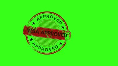 Seyahat ve göç temaları için yeşil ekranda pul animasyonu onaylandı.